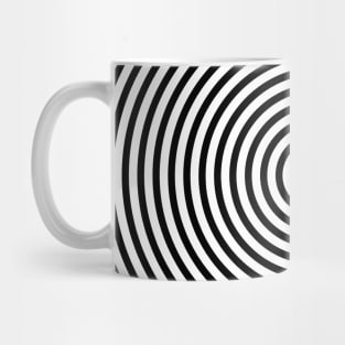 Hypnotic Trippy Visual Illusion in Black and White Mug